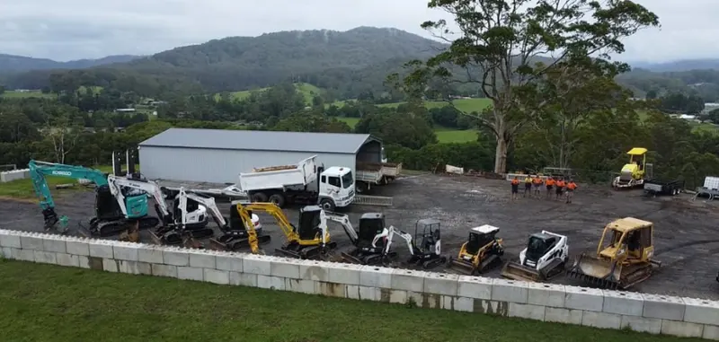 The yard at Karangi from above