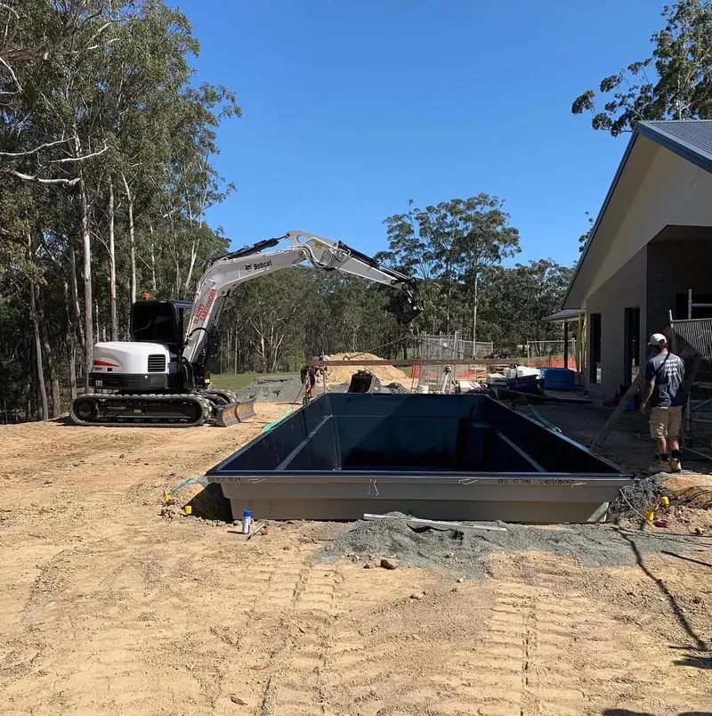Pool shell going in